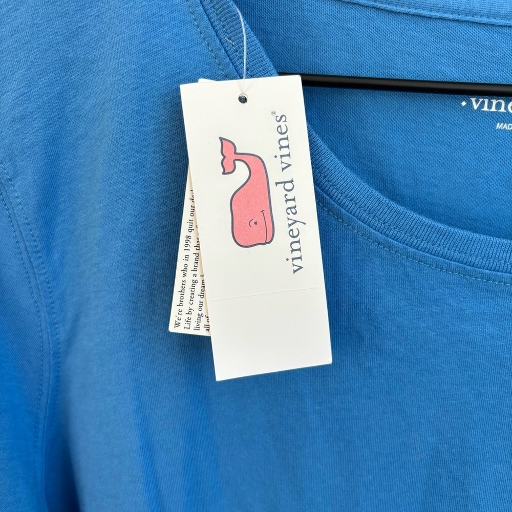 NWT VINEYARD VINES WOMENS L/S PKT TEE TOUCHDOWN, SIZE M - Picture 9 of 9